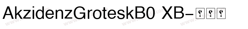 AkzidenzGroteskB0 XB字体转换